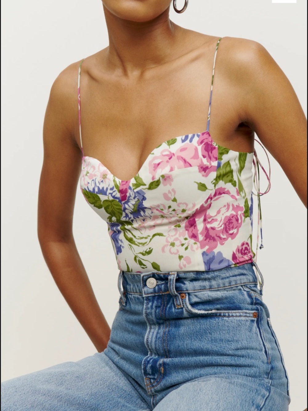 Reformation Liza Top - floral - size 10 - worn once